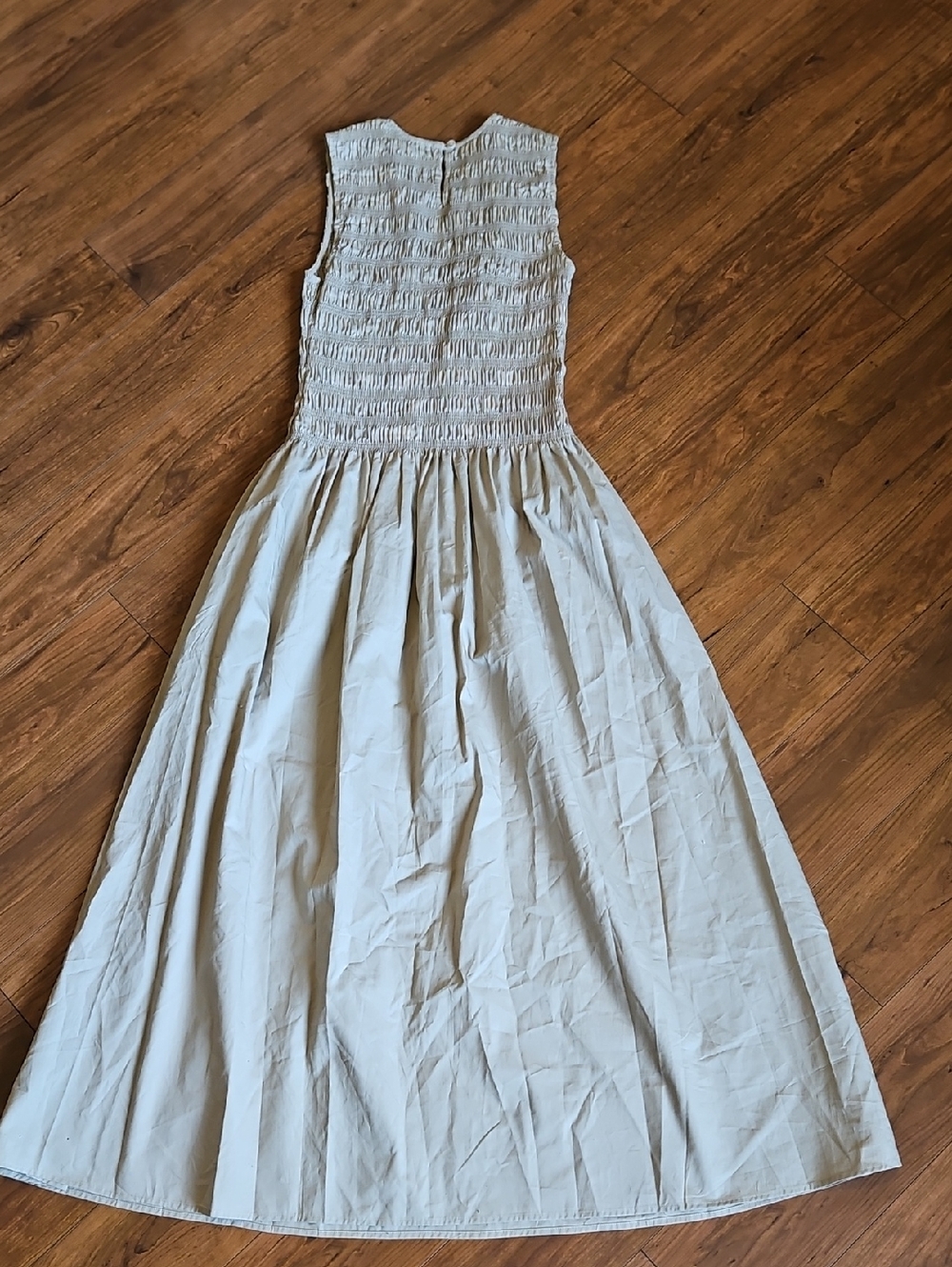 rag & bone Girls' Sleeveless Smocked Maxi Dress - Beige - Picture 6 of 6